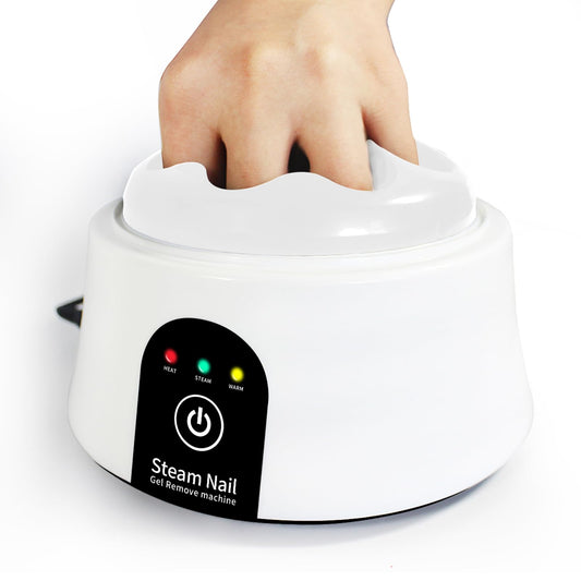 IBNG nail soaking bowl front view showing safe heat control for at home removal