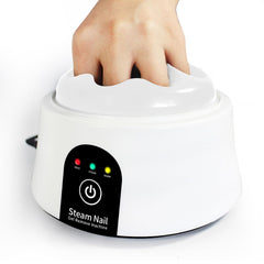 IBNG nail soaking bowl front view showing safe heat control for at home removal