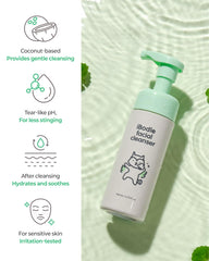 iBodle cleanser uses coconut surfactants for safe, mild cleansing.