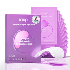 ICIKOL collagen under eye patches pack for deep hydration and puffiness reduction.