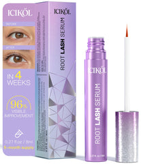 ICIKOL Eyelash Serum bottle with peptide-rich formula for lash enhancement