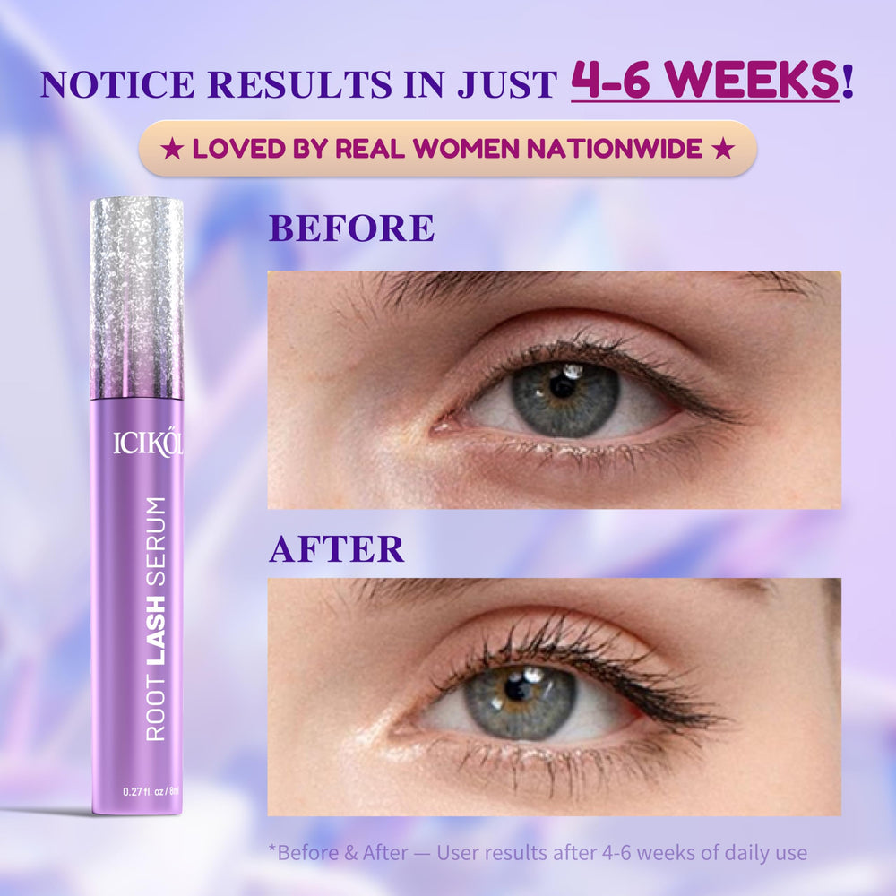 ICIKOL Eyelash Serum precision brush enables targeted lash line application