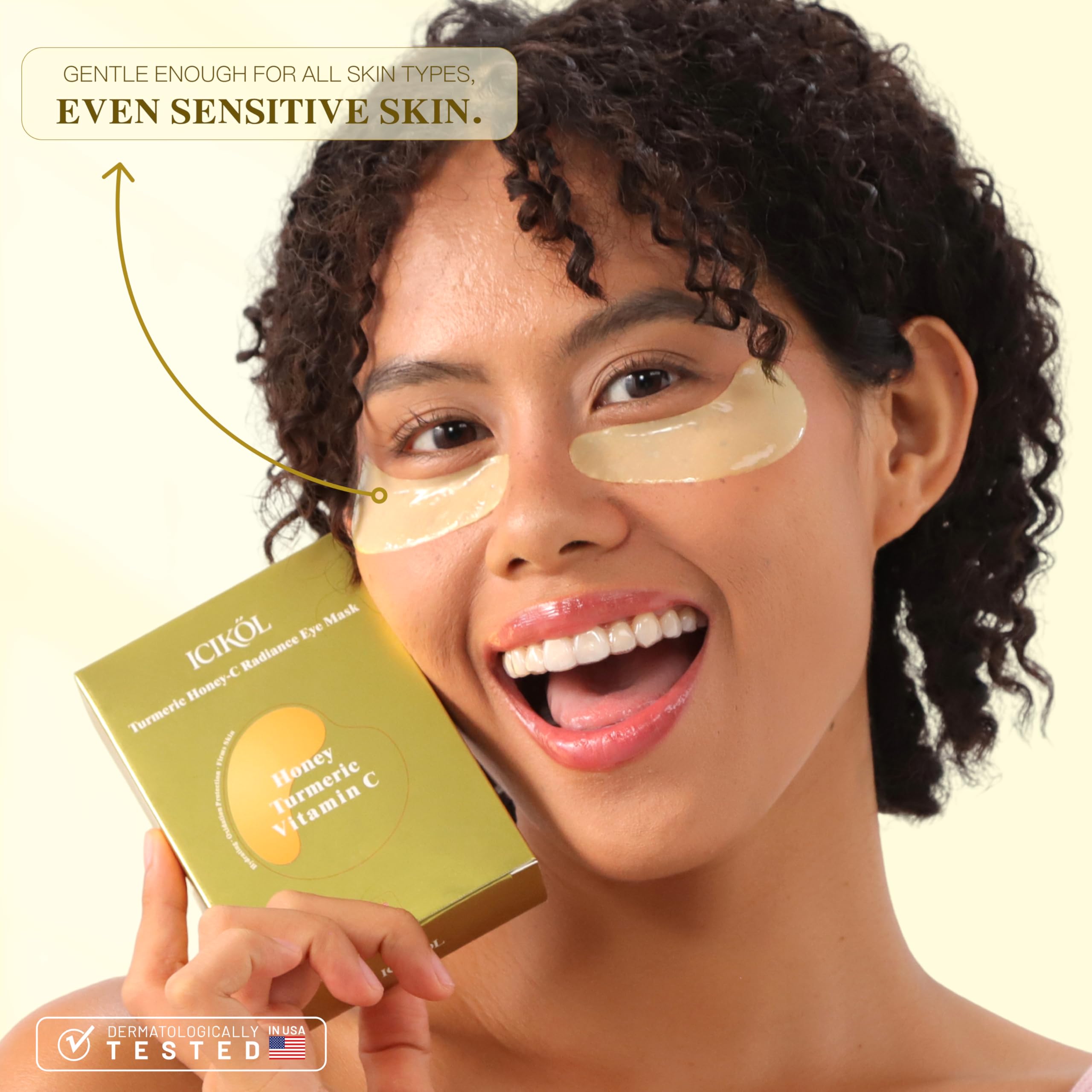 ICIKOL turmeric collagen brightening under-eye patches for a smoother look.