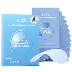 ICIKOL blueberry hydrogel patches hydrate and refresh the under-eye area