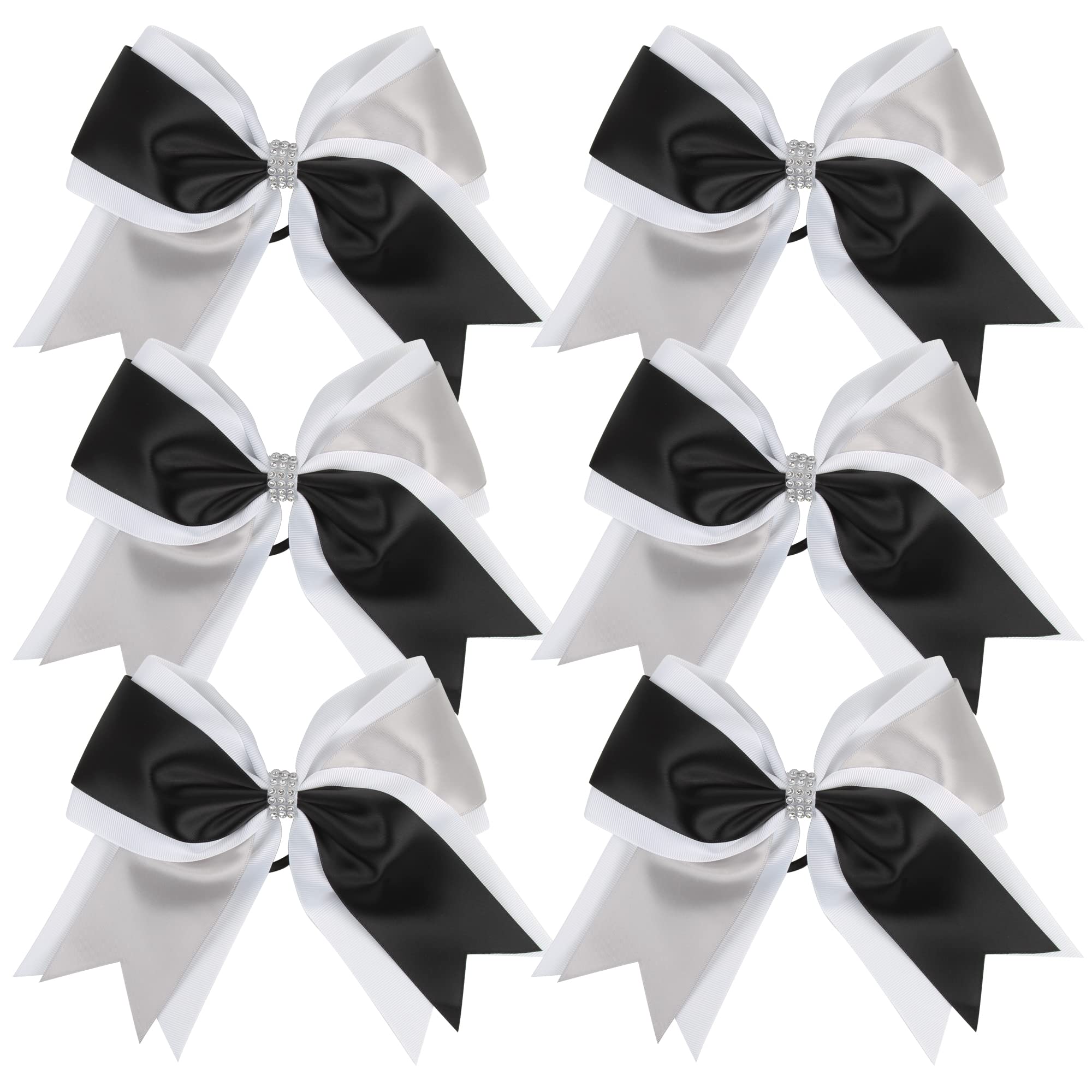 ICObuty cheerleader bows 8 inch three colors two layer design ideal for games and practice