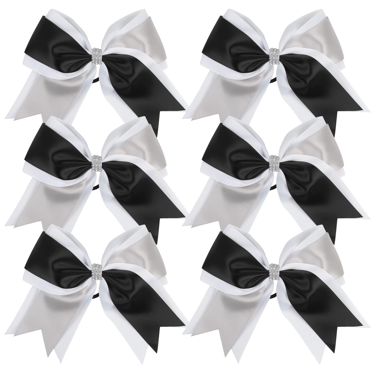 ICObuty cheerleader bows 8 inch three colors two layer design ideal for games and practice