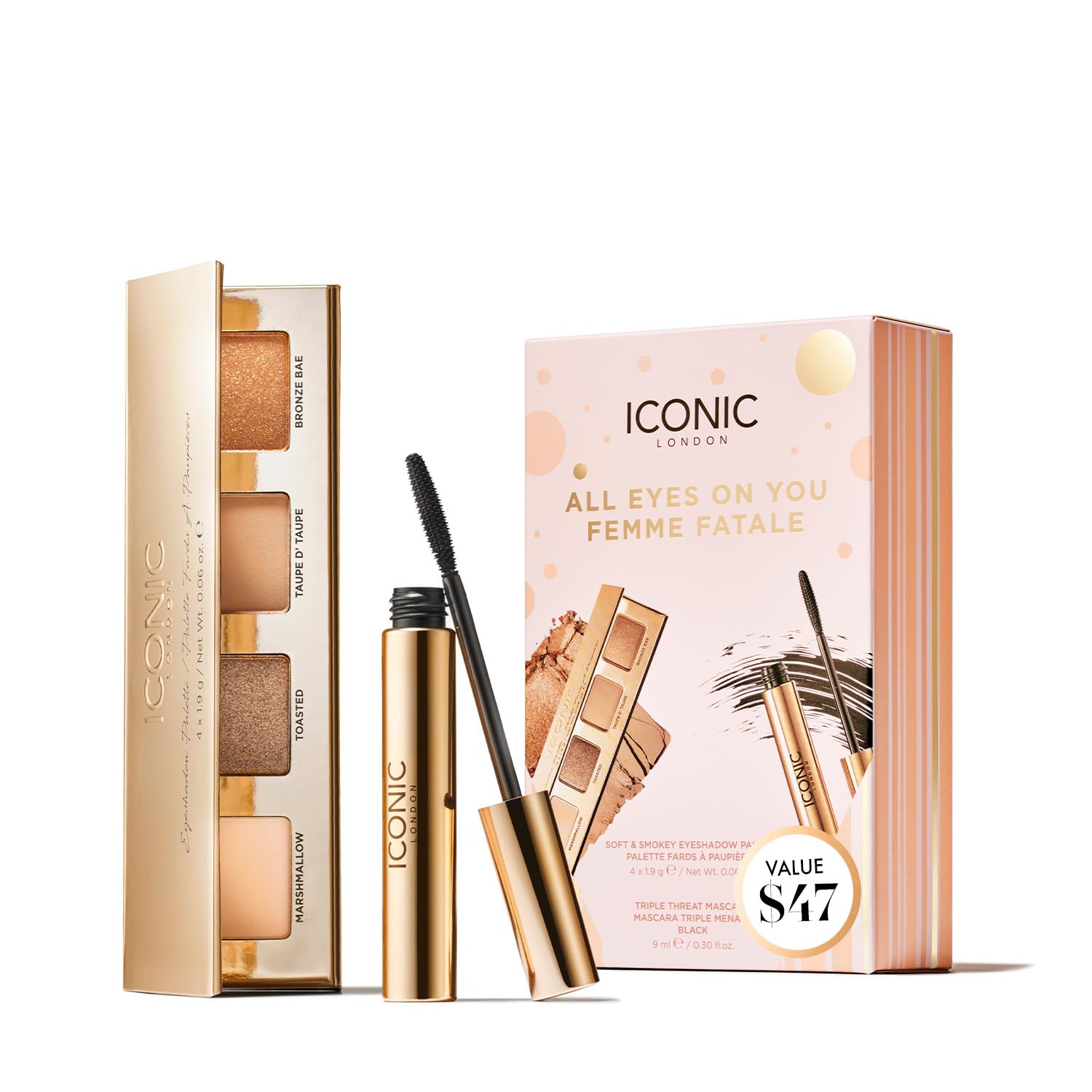 ICONIC LONDON All Eyes on You Gift Set box with premium holiday packaging, ideal for gifting