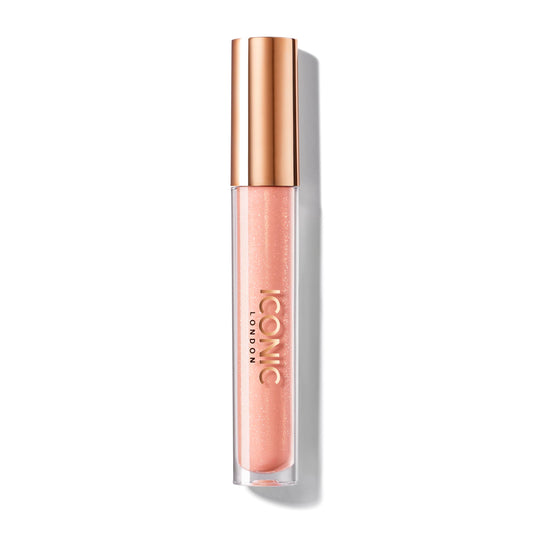 Iconic London Lip Pumping Gloss bottle showing high shine and glossy finish