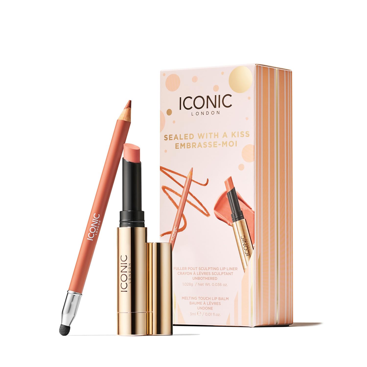 ICONIC LONDON Melting Touch Lip Balm Undone tube offers silky hydration.