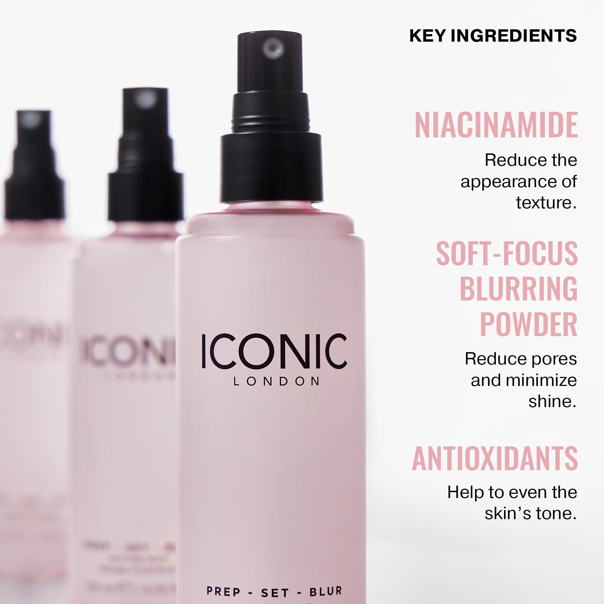 ICONIC LONDON Prep Set Blur makeup-fixer locks makeup in place