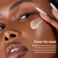 ICONIC LONDON Underglow Primer on porcelain skin with demi-matte glow