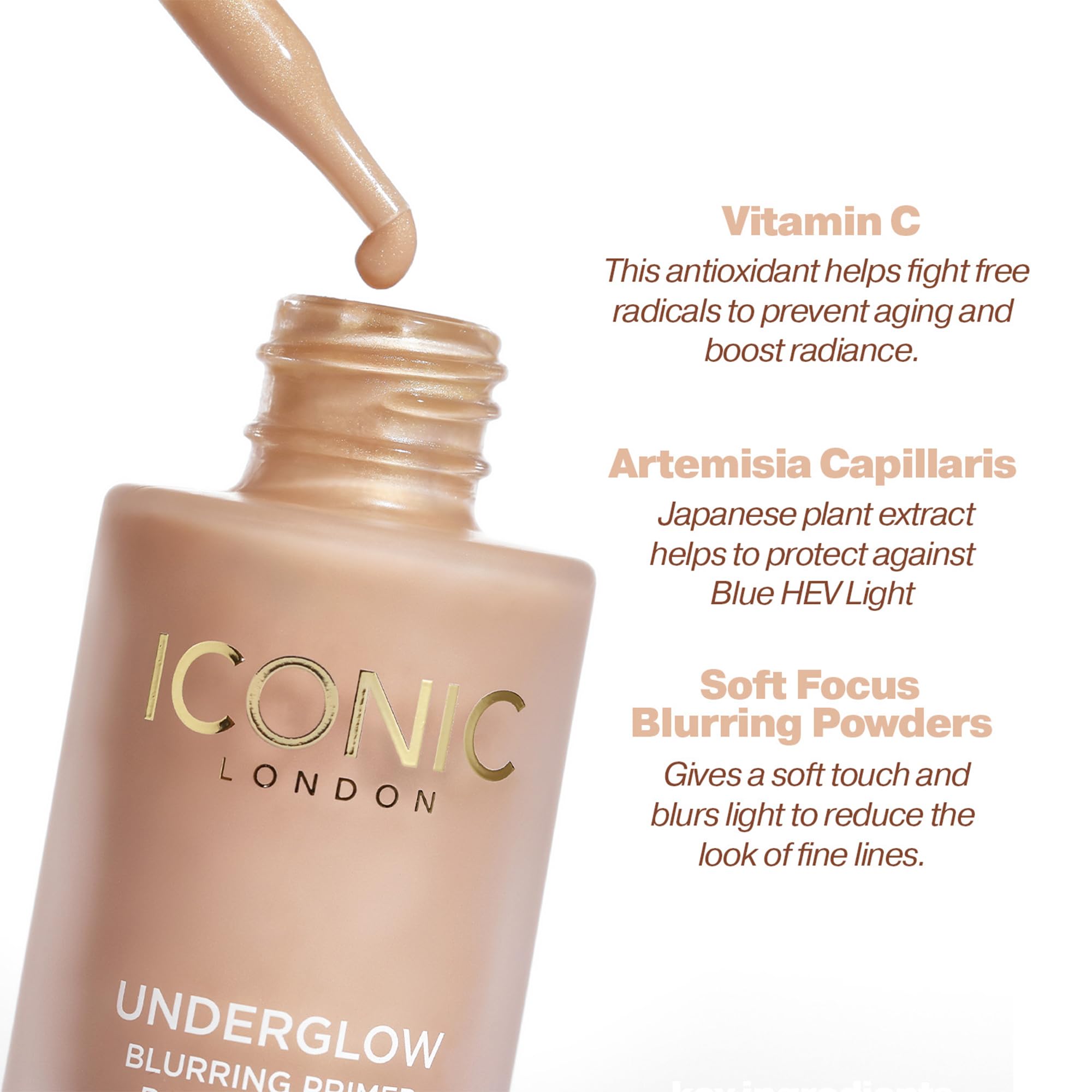ICONIC LONDON Underglow Primer soft-focus canvas ready for makeup