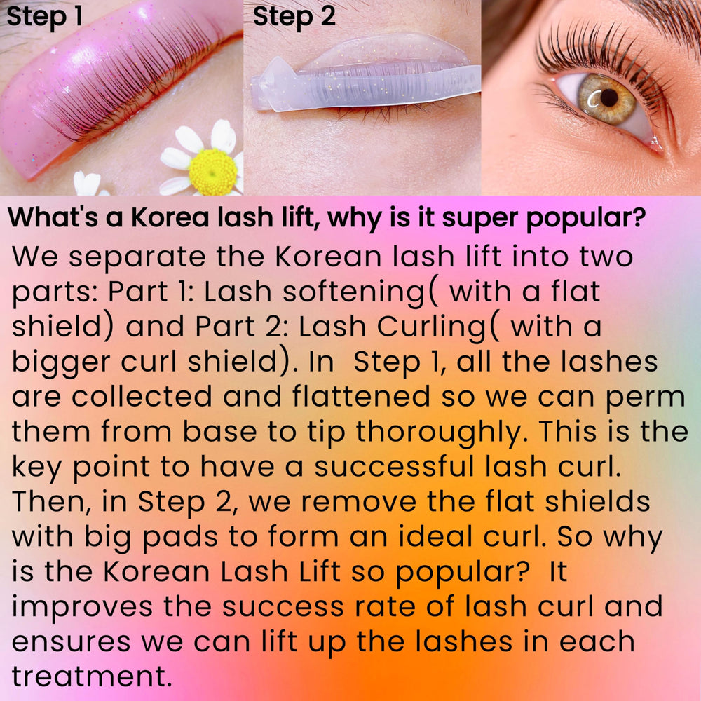 ICONSIAM Korean Lash Lift Kit ultra slim flat rods rose for precise curling