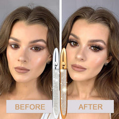 ICORIC diamond lashes secured by magnetic eyeliner in action.