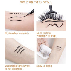 ICORIC waterproof long-lasting eyeliner swatch with smudge resistance.