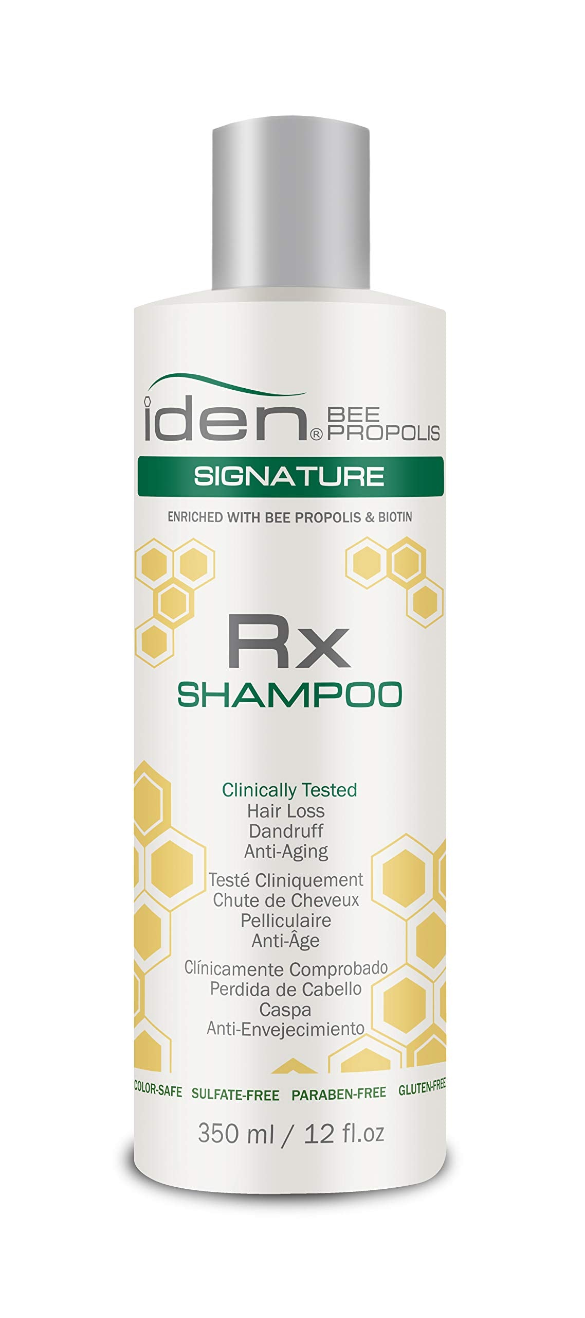 IDEN Bee Propolis Signature RX Shampoo bottle front highlighting scalp supporting formula