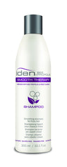 IDEN Bee Propolis Smooth Therapy Shampoo bottle showing frizz-control formula for silky shine.