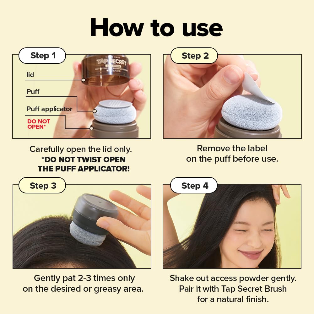 Travel-size Tap Secret Black dry shampoo is perfect for busy mornings.