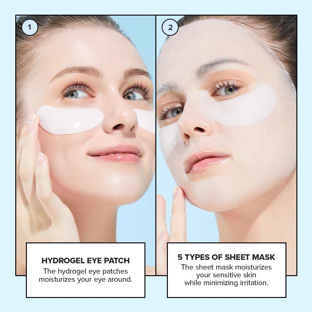 I DEW CARE hydrogel eye patch close-up with soothing benefits