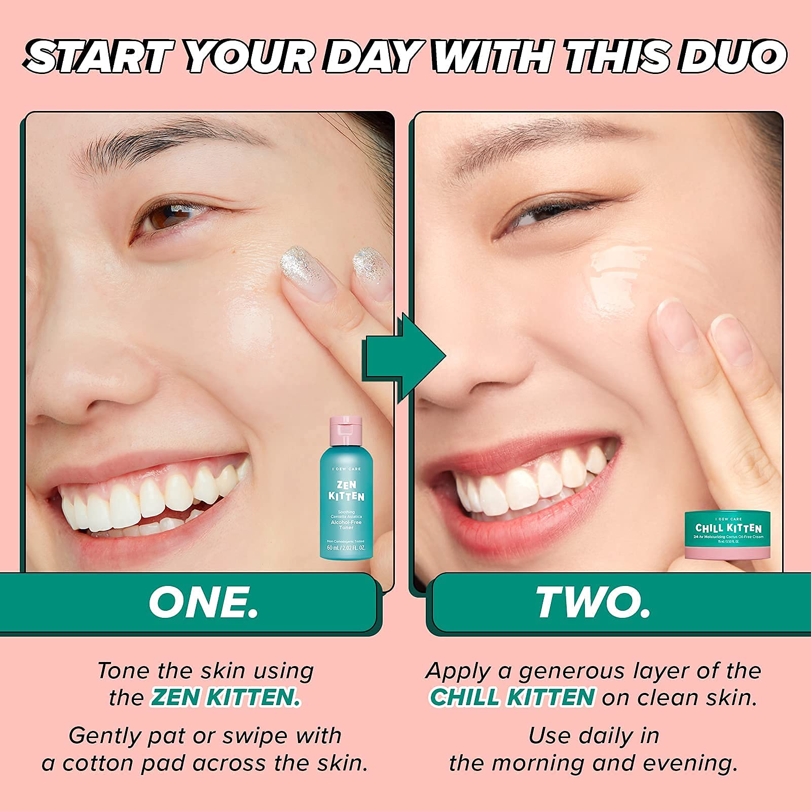 I Dew Care Kitten Crush travel set with aloe vera for cooling relief.