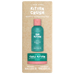 I Dew Care Kitten Crush travel skincare set featuring centella asiatica for soothing blemishes.