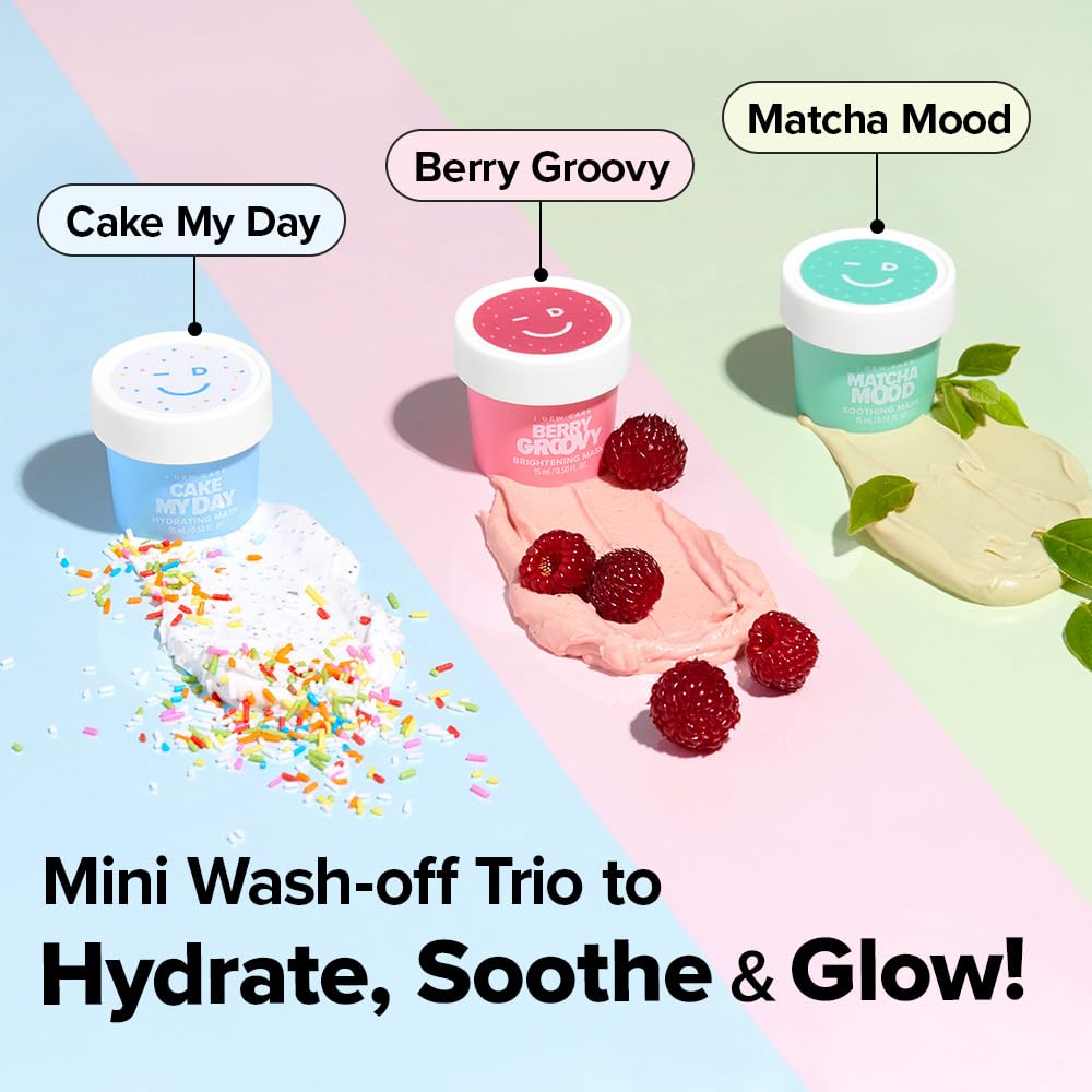 Matcha Mood green clay mask 10g with calming matcha and aloe