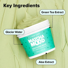 I DEW CARE Matcha Mood face massage highlights soothing, cooling sensation on skin