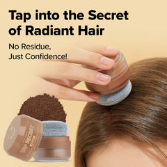 Tap Secret brunette shade blends naturally on dark hair