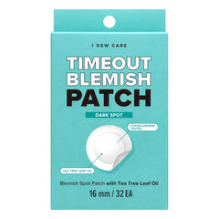IDEW CARE Timeout hydrocolloid patch close-up on blemish for discreet protection and absorption.