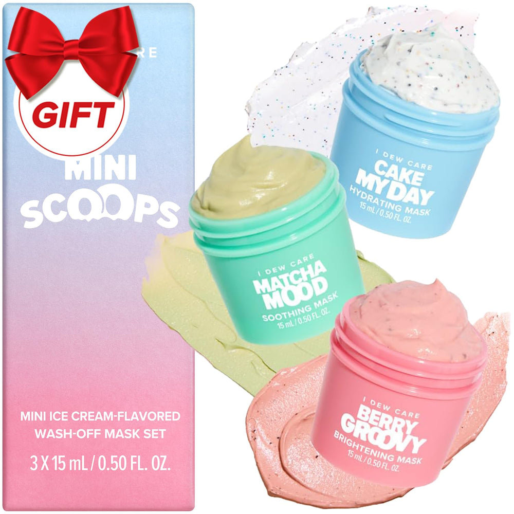 I DEW CARE Wash Off Mask Trio gift set image for glowing skin and travel use