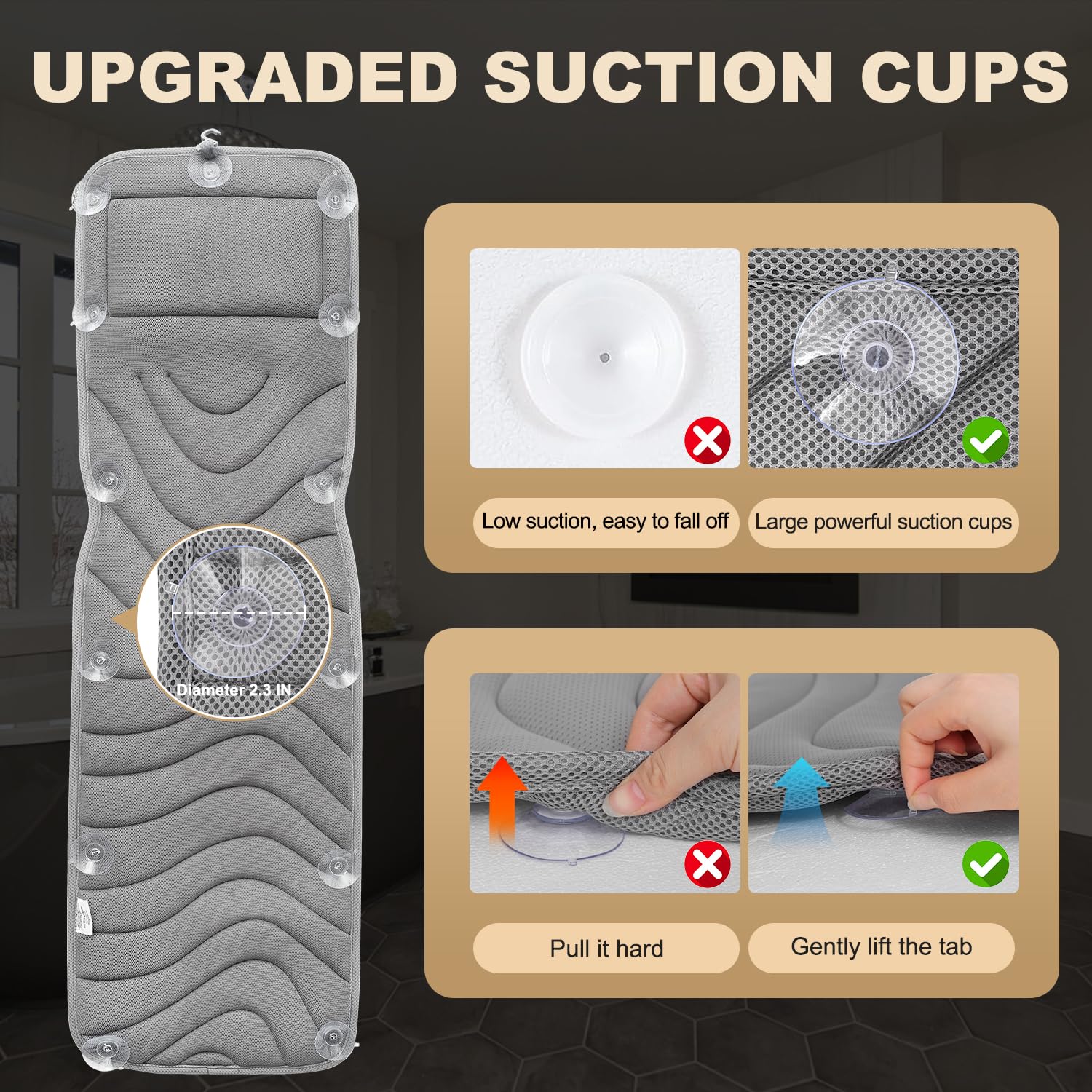 Idle Hippo headrest and neck support for a comfortable soak