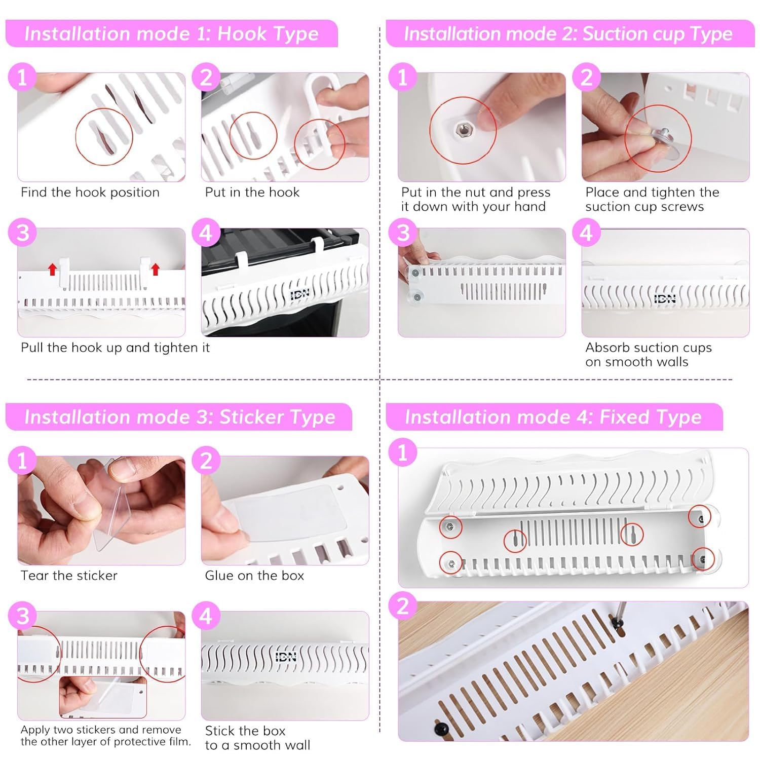 IDN Beauty Rose holder is easy to install and remove, saving time.