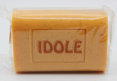 Idole Papaya Exfoliant Soap Pack of 3 bundle display shows triple-pack value