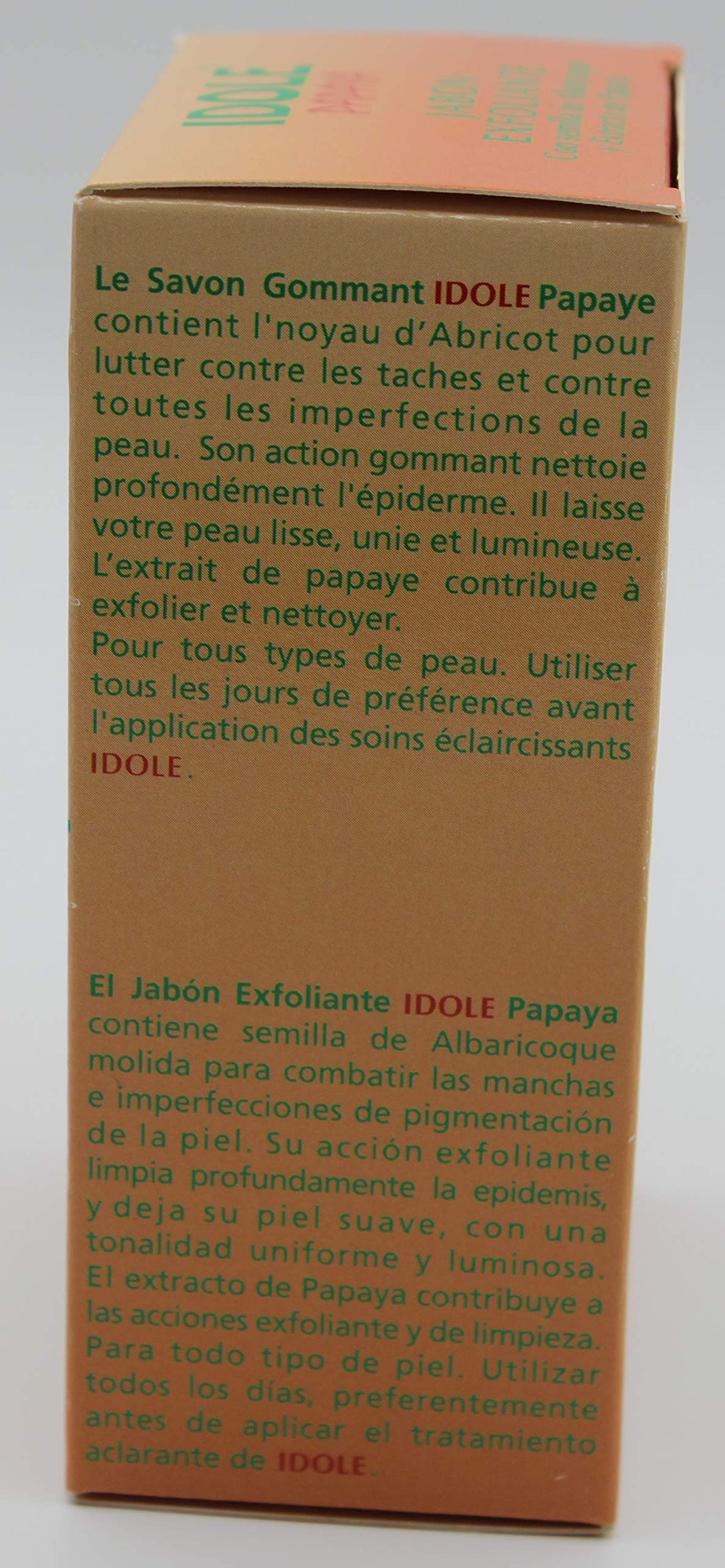 Idole Papaya Exfoliant Soap Pack of 3 lather bubbles forming during shower