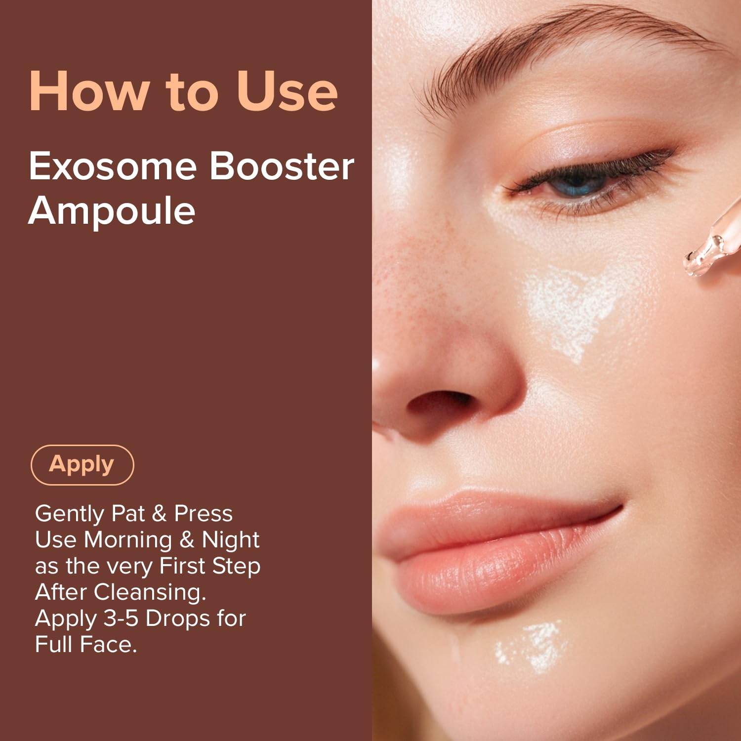 ID PLACOSMETICS Exo-V Booster daily routine for morning and night use.