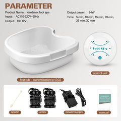 Idudbid foot bath timer button enables easy 30-minute sessions