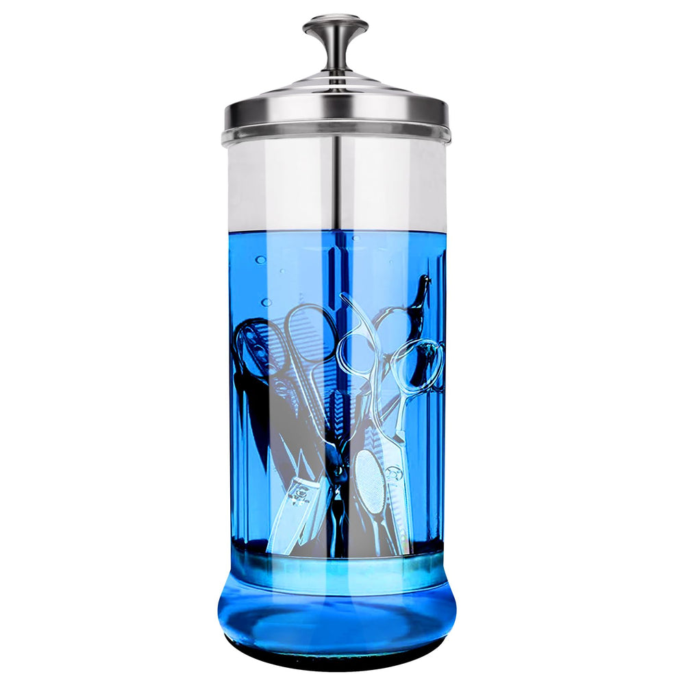 IEBARBER disinfectant sterilizer jar 37oz ready for tool sanitization.