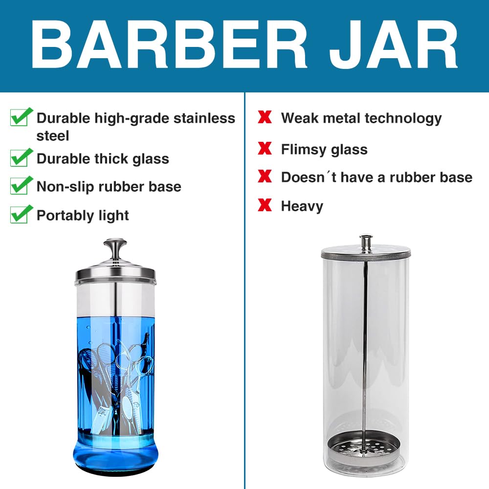 IEBARBER easy submersion for thorough tool disinfection and organization.