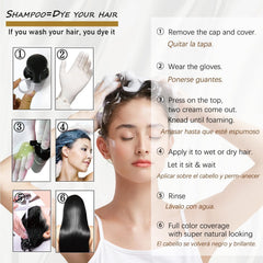 iemokoda At-home dye steps with gloves for safe, convenient coloring