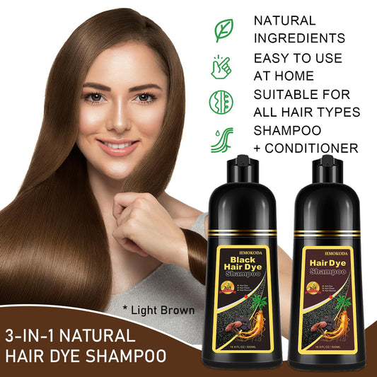 iemokoda light brown hair dye shampoo application ready for use