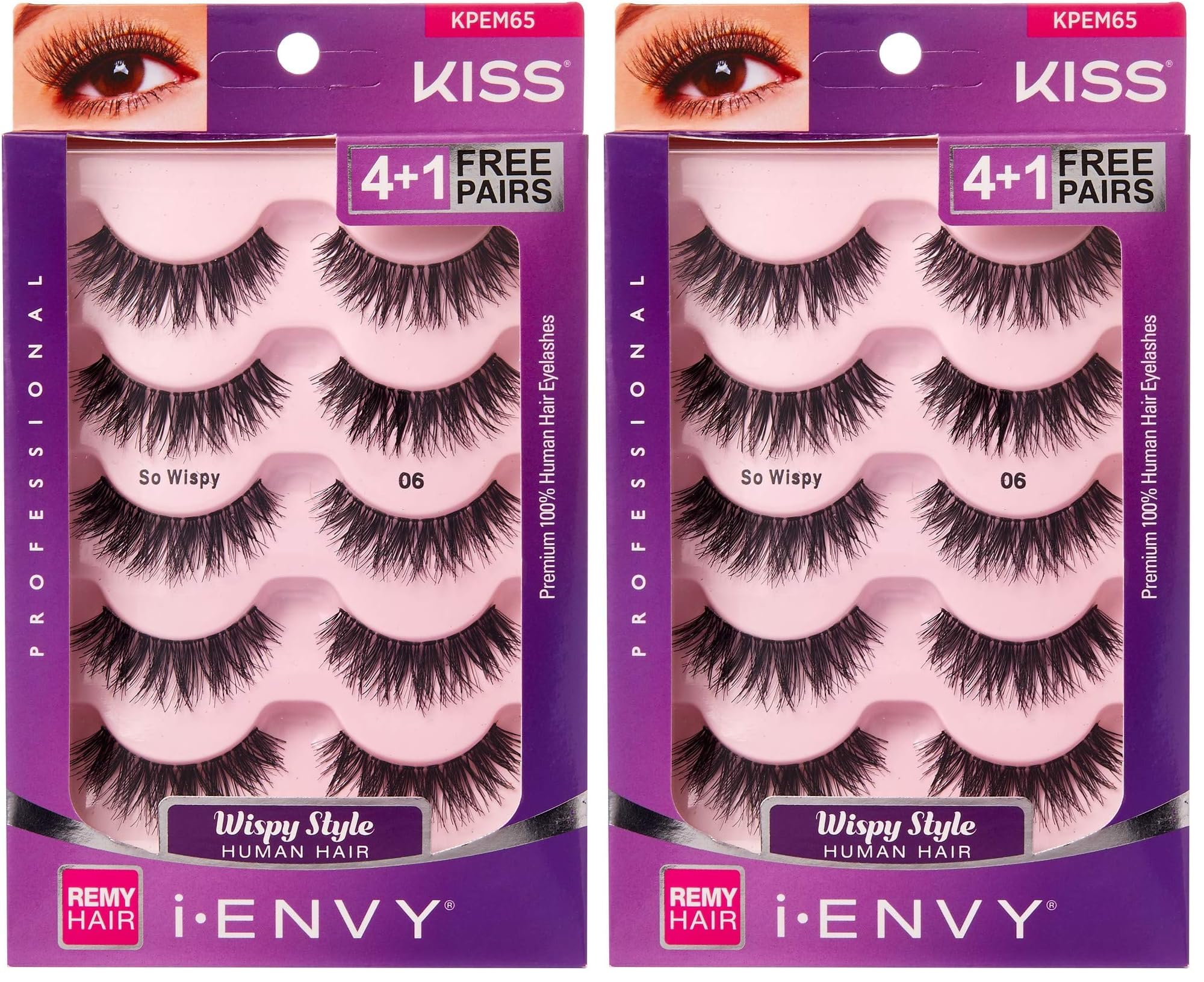 iENVY by KISS So Wispy lashes pack shows natural wispy style for day-to-night wear.
