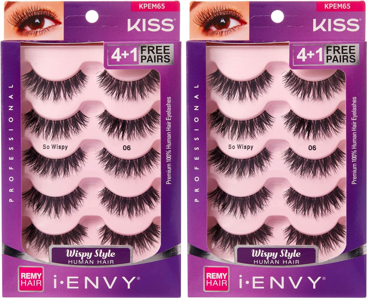 iENVY by KISS So Wispy lashes pack shows natural wispy style for day-to-night wear.