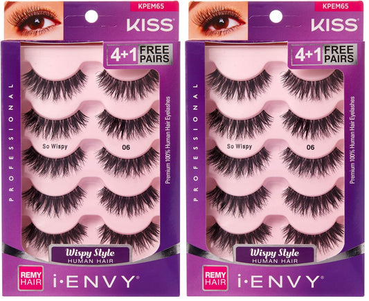 iENVY by KISS So Wispy lashes pack shows natural wispy style for day-to-night wear.