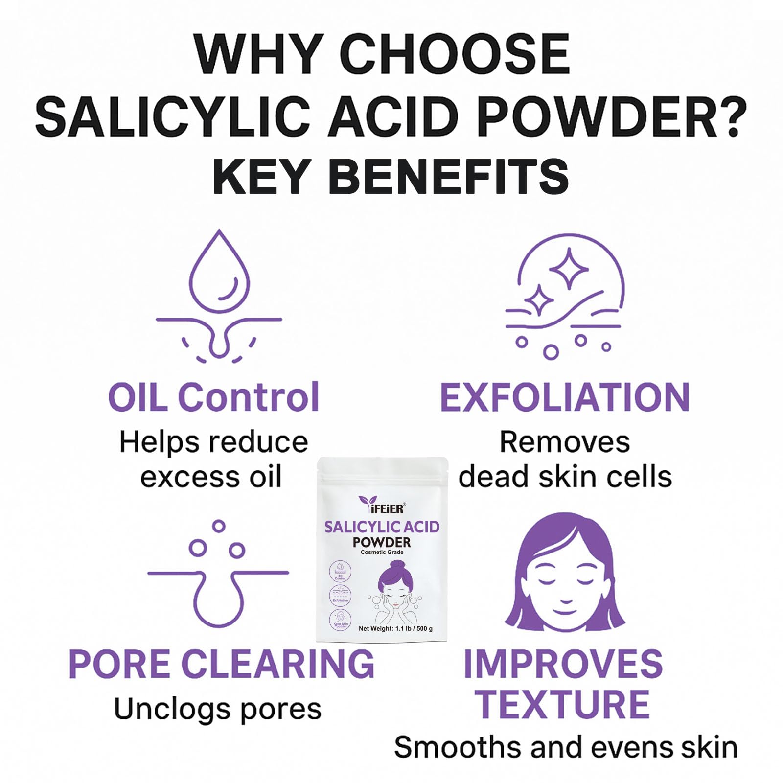 ifeier homemade serum base mixing with salicylic acid powder.