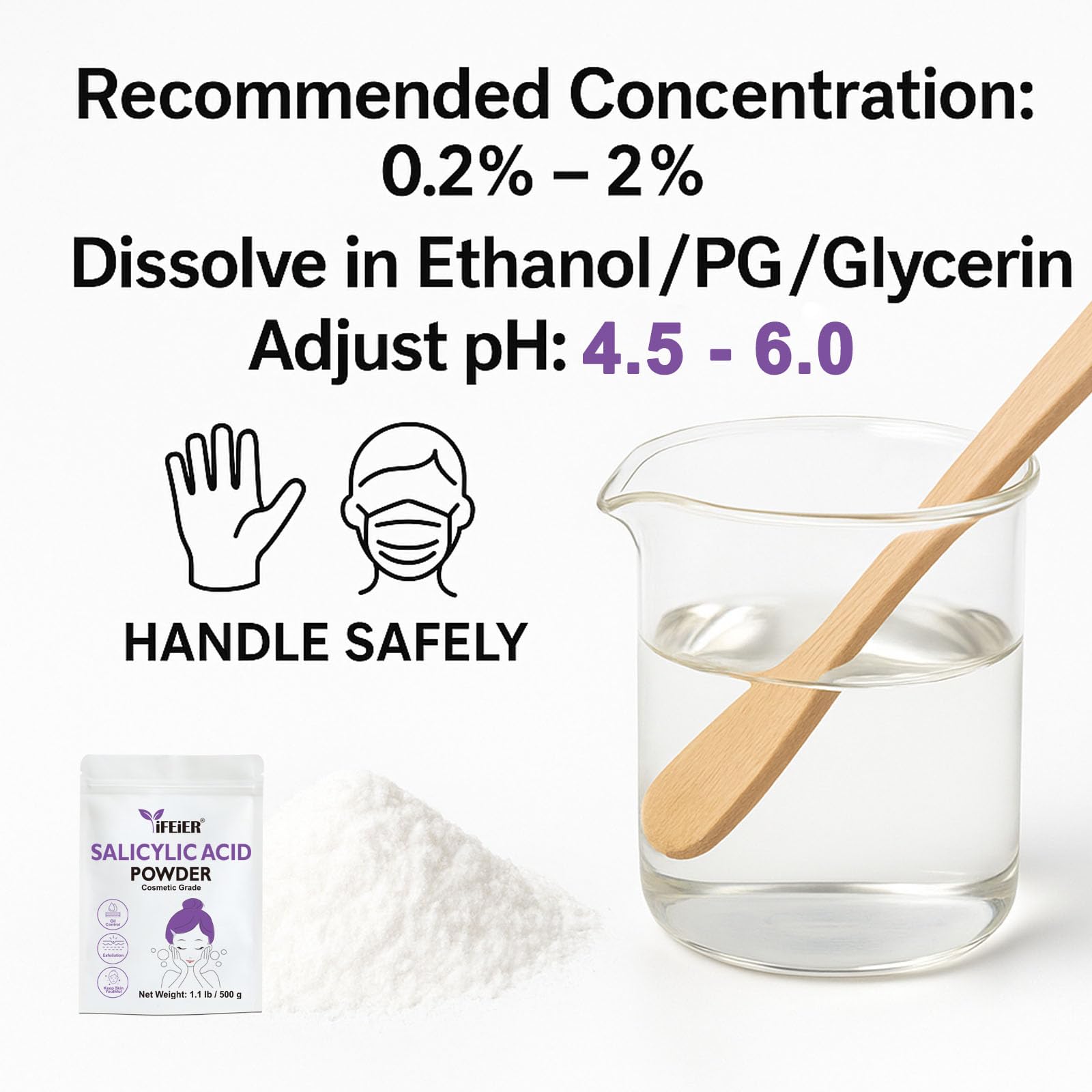 ifeier lab safety gear with powder for careful handling and safety.