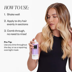 Overnight use of IGK Antisocial mask on dry hair for continuous conditioning