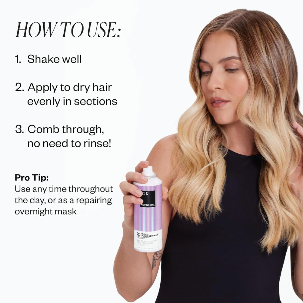 IGK Antisocial no-rinse bed-time brush-through shows effortless application