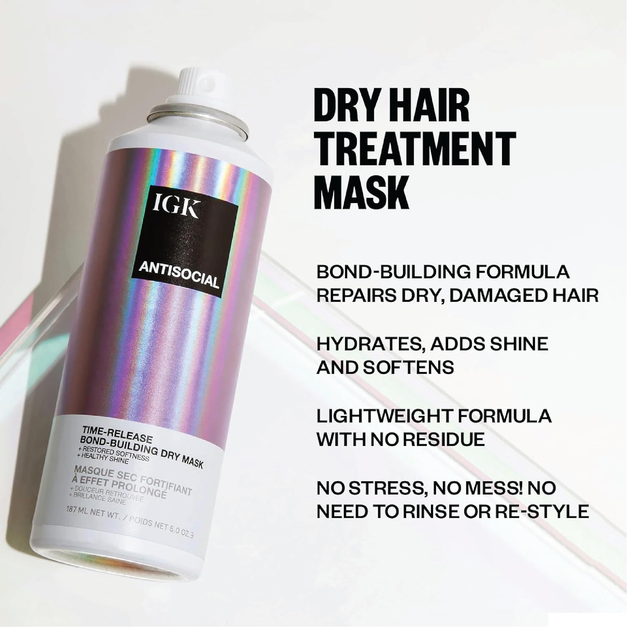 IGK Antisocial no-rinse travel-size bottle ideal for trips
