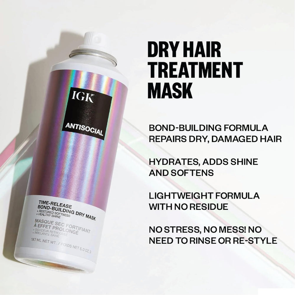 IGK Antisocial no-rinse travel-size bottle ideal for trips