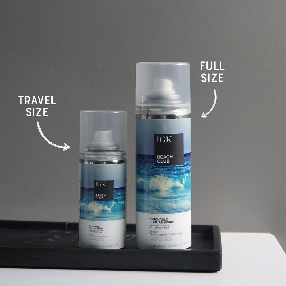 IGK Beach Club travel bundle box shown for convenient on-the-go styling